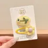 Presilha de Cabelo de Alto Padrão Coreana para Mulheres Presilha de Lã Estilo Retrô Outono Inverno Presilha para Franja Presilha Fofa de Coração Acessórios de Cabelo Adorno de Cabeça