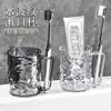 Vaso para Enjuague Bucal con Patrón de Glaciar para Uso Doméstico, Vaso para Cepillado de Dientes y Lavado para Mujeres, Vaso Dental, Vaso Transparente de Gran Capacidad para Cepillos de Dientes