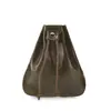 Porta-moedas de couro de primeira camada, organizador transfronteiriço vintage para fones de ouvido e chaves, bolsa com cordão, bolsa pequena portátil e multifuncional