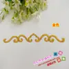 Accesorios de Material DIY Cosplay Animación Vestido Disfraz Antiguo Tela Bordada Étnica Parche Subsidio Oro y Plata 2131# Flores Calientes