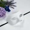 Máscara Simples de Meio Rosto para Halloween Príncipe Chapéu Reto Jazz Retrô Máscara Facial Festa Misteriosa Máscara para Olhos Unissex