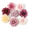Flores Artificiais de Dália Multicamadas 7.5cm Cabeças de Flor DIY Acessórios para Chapéu Acessórios para Roupas Casamento Parede de Flores de Fundo Flores Artificiais