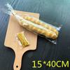 Bolsa Grande para Pan Tostado 720g Transparente Boca Plana Bolsa Grande para Baguette Comida Bolsa de Amarre Opp 1000g