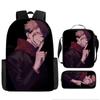 Mochila Spell Back to War Mochila Escolar para Estudiantes de Primaria y Secundaria Mochila Escolar Polygonum Stick You Ren Fu Hei Hui Five Enlightenment Animation