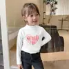 Camiseta Interior Cálida de Terciopelo para Niños Manga Larga Estampada Estilo Occidental Casual Nueva Primavera y Otoño Top para Bebé Niña Camiseta de Moda