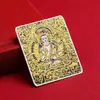 Pintura Thangka Pintada a Mano con Adornos Dorados de las Vidas Pasadas y Presentes de Zaki Lam, Presentando los Ocho Zorros Guardianes, Diseñada Específicamente para Núcleos de Pintura Thangka Pintados a Mano