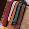 Color Juvenil Tejido a Mano Lana Parte Superior Plana Moda Casual Tejido Corbata para Hombre y Mujer Estilo Coreano Combinable