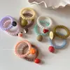 Elásticos de Cabelo Tipo Cordão de Telefone Série Frutas para Mulheres, High-End, Elásticos Simples para Cabelo, Rabo de Cavalo, Coque, Corda de Cabelo de Alta Elasticidade Acessórios para Cabelo