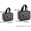 Internet Celebrity Ins Houndstooth Saco Cosmético R Letra Estilo Coreano Saco de Armazenamento de Cosméticos Moda Portátil Grande Capacidade Múmia Bolsa