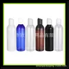 Botella PET redonda blanca con hombros 250ml tapa de presión botella para loción botella para detergente 250ml botella exprimible para desinfectante de manos