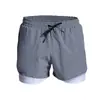 Nuevos Shorts Deportivos para Hombre de Moda Falsos de Dos Piezas Shorts de Maratón de Running Secado Rápido Atletismo Entrenamiento Fitness Shorts de Tres Puntos