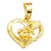 Atacado de fábrica pingente de rosa amor latão banhado a ouro joia banhada a ouro imitação colar pingente de flor feminino