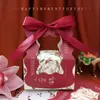 2025 Nova Caixa de Doces de Casamento Chinoiserie Bolsa Grande Capacidade Estilo Ins Caixa de Presente para Acompanhantes de Casamento Caixa de Embalagem para Doces de Casamento