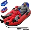 Fabricante Original Trineo de Nieve Inflable de PVC con Doble Respaldo, Trineo de Nieve Inflable para Exteriores para Padres e Hijos, Niños y Adultos