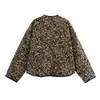 Chaqueta acolchada de algodón con estampado animal para mujer, estilo europeo y americano, novedad de otoño 2024, venta al por mayor