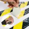 Cinta de advertencia en amarillo, negro y rojo para señalización de seguridad, alerta de incendio, aislamiento, cinta de piso PET, cruce peatonal