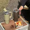 Tyeso Grande Capacidade 40oz Alça Copo de Carro Aço Inoxidável Copo Térmico Amazon Transfronteiriço Copo de Gelo para Carro