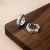2020 novo Coreia do Sul novo geométrico redondo clássico flash Zircônia de diamante brincos elegante tudo-combina fivela de orelha joia de orelha para mulheres