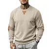 2026 Amazon estilo americano outono masculino esportes ao ar livre simples bordada vintage gola redonda veludo cotelê camisa