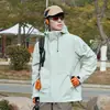 Cortavientos estilo coreano, unisex, moderno, elegante, a prueba de viento, impermeable, adecuado para senderismo, una marca de moda, transpirable, para viajes al aire libre y deportes