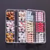 Caixa de Acessórios para Nail Art Desenho Animado Popular Transfronteiriça com 6 Compartimentos Fofo Gato Kt Laço Acessórios para Unhas Caixa com Acessórios Mistos para DIY