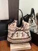 Nova Bolsa de Ombro de Pelúcia Retrô Outono/Inverno 2025, Bolsa Reversível, Bolsa de Lona para Trabalho e Deslocamento, Bolsa de Aula para Estudantes