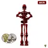 Modelo de Cráneo Tridimensional Juguete Ensamblable Muñeca Móvil Multiariculada Muñeca Esqueleto Articulada Adornos Juguete de Bromista