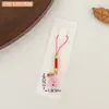 Corrente de celular sino porquinho rosa, pingente pequeno que traz sorte, chaveiro de mochila, cordão pequeno versátil estilo chinês atacado