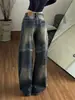 Pantalones de Mezclilla Blancos Lavados Casuales Estilo Retro Americano Nicho para Mujer Otoño 2026 Estilo Nuevo Adelgazantes Plátano Pierna Ancha