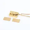 Collar con Colgante de Corazón Geométrico para Sobre de Venta Caliente Transfronteriza Joyería Conmemorativa Personalizada DIY para Parejas Joyería de Lujo Ligero de Nicho