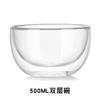Vajilla de vidrio de borosilicato alto resistente al calor transparente simple ensaladera de frutas regalos navideños vidrio de doble capa de varios tamaños