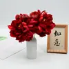 Flores de peonía en colores de primavera, flores artificiales de seda, decoraciones de flores falsas, arreglos para pasillo de boda, arreglos florales, accesorios para fotografía, decoraciones florales
