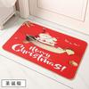 Tapete navideño de lino para piso, tapete de puerta antideslizante, alfombra no-Carmen, tapete para escalón de puerta, absorbente para puerta, resistente a las manchas, mayoreo