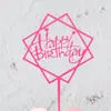 Tarjeta acrílica rosa color chica de ensueño enchufe para pastel de cumpleaños decoración de escena de mesa de postres para fiesta bandera
