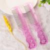 Peine para el cuidado de pelucas, peine de peluquería, tocado falso, peine pequeño de acero antiestático, anillo para peluca, antifrizz, peine dentado liso y suave.