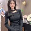 Tops de Manga Larga de Terciopelo Doble Cara Talla Grande para Mujer en Otoño e Invierno Nuevo Look Adelgazante Camisas Cálidas de Moda para Base para Mujer