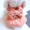 Nueva ropa para mascotas de otoño e invierno: lindo vestido de color sólido con correa para perros como Teddy, Pomerania y Bichón