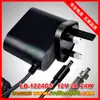 Adaptador de Alimentação 12V1.5A 12V2A 24V1A Padrão Europeu Padrão Britânico Padrão Australiano e Americano Plugue de Parede Certificado 3C
