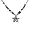 Collar de cuentas de estrella de cinco puntas exageradas de viento frío para mujer, collar retro de alta gama, joyería elegante que combina con todo.
