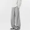 Pantalones casuales para hombre estilo callejero americano, marca de moda de otoño, corte holgado, pantalones deportivos de chándal engrosados, peso pesado, pantalones de pierna recta con caída