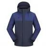 Cortavientos tres en uno de bloques de color, unisex, impermeable, a prueba de viento, cálido, con forro polar, adecuado para actividades al aire libre, senderismo y trabajo