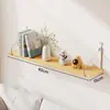 Estante de pared tabla de madera de una sola tabla sala de estar mesita de noche estante de soporte sin perforación estante flotante de pared para el hogar