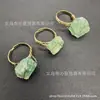 Ventas Directas de Fábrica Tendencia Europea y Americana Elegante Piedra Natural Alambre Retorcido Piedra Cruda Anillo de Moda y Popular