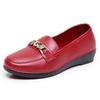 Zapatos de madre de mediana edad y anciana zapatos casuales de cuatro estaciones de una sola capa zapatos Bean para mujer zapatos perezosos de un paso zapatos de plástico impermeables zapatos de trabajo