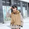 Estilo Coreano Nuevo Estilo Universitario Japonés Bufanda Tejida Simple Color Sólido Trigo Gruesa Calentador de Cuello Cálido Chal de Pareja