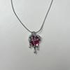 Aretes Punk Creativos Transfronterizos Europeos y Americanos Corazón Encarcelado Lava Amor Sangre Marea para Mujer Venta al Mayoreo