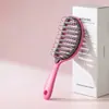 Pente Autolimpante Patenteado com Papel Isolante, Limpadores de Cabelo e Limpeza, Limpeza Anti-Sujeira, Uso Duplo para Cabelos Secos e Molhados, Pente de Massagem