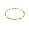 Pulsera impermeable de acero inoxidable con baño de oro real, Pulsera de acero ecológica que nunca se decolora, Pulsera de acero de titanio con eslabones de bambú