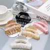 Pinza para el Cabello de Media Luna Hueca Estilo Coreano para Mujer, Pinza de Tiburón Degradado con Letra Dorada de Acetato Imitación, Pasador de Moda Retro