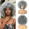 Pelucas Europeas y Americanas Transfronterizas, Postizos de Fibra de Alta Temperatura Afro, Cabello Largo Liso, Rizos Africanos Pequeños, Cabello Rizado Corto y Largo Esponjoso, Kinky